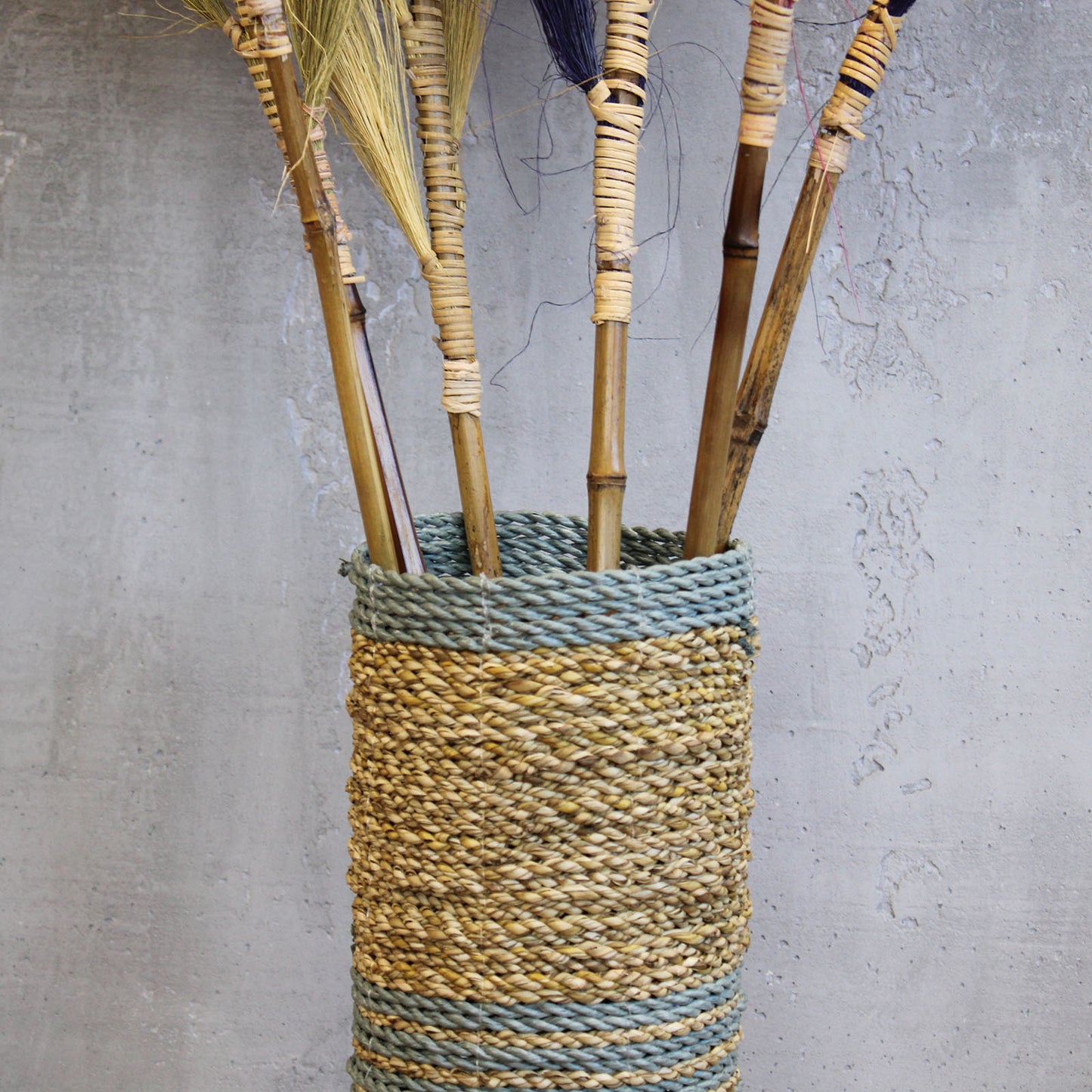 Sea Grass Vase & Bin Set