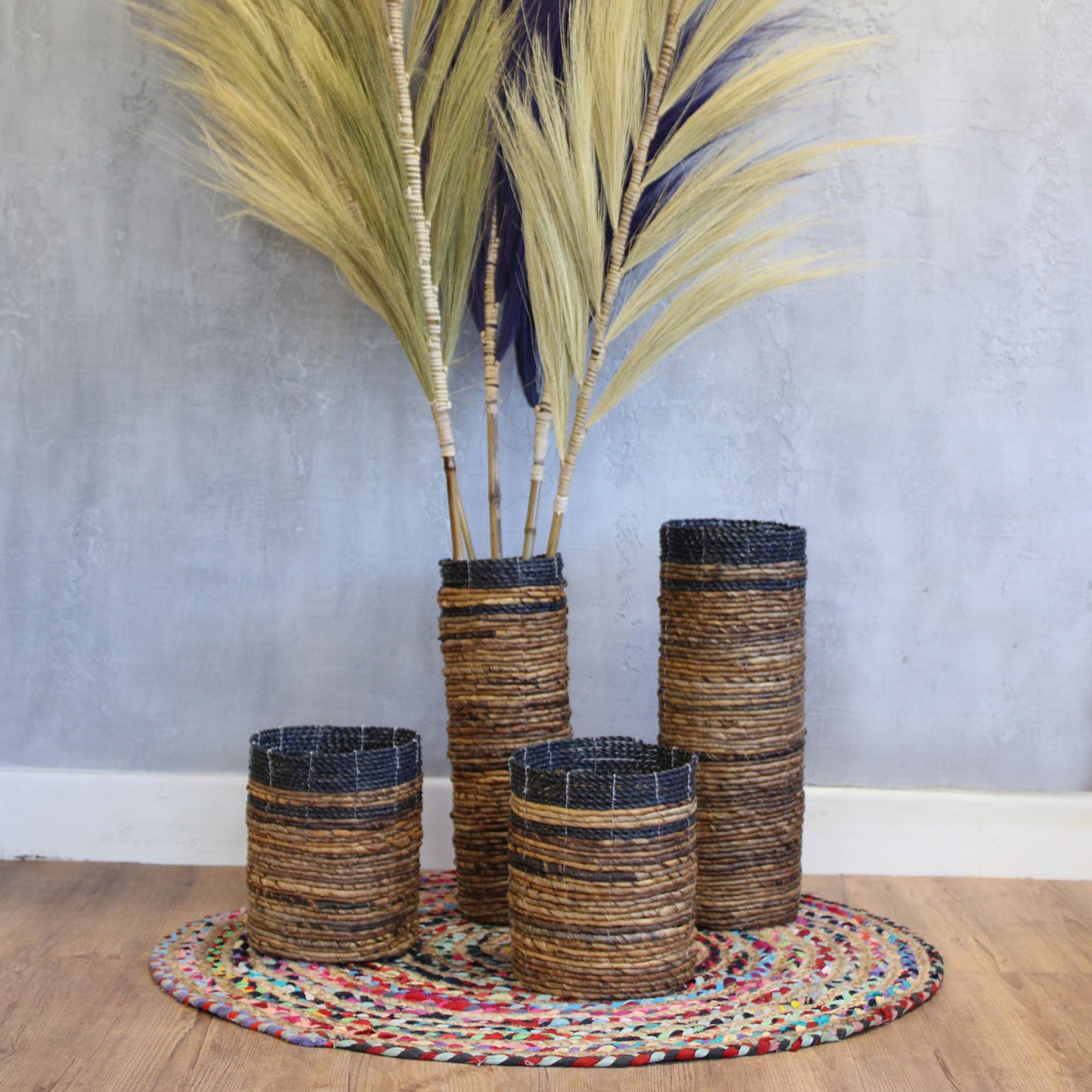 Banana Leaf Vase & Basket Set