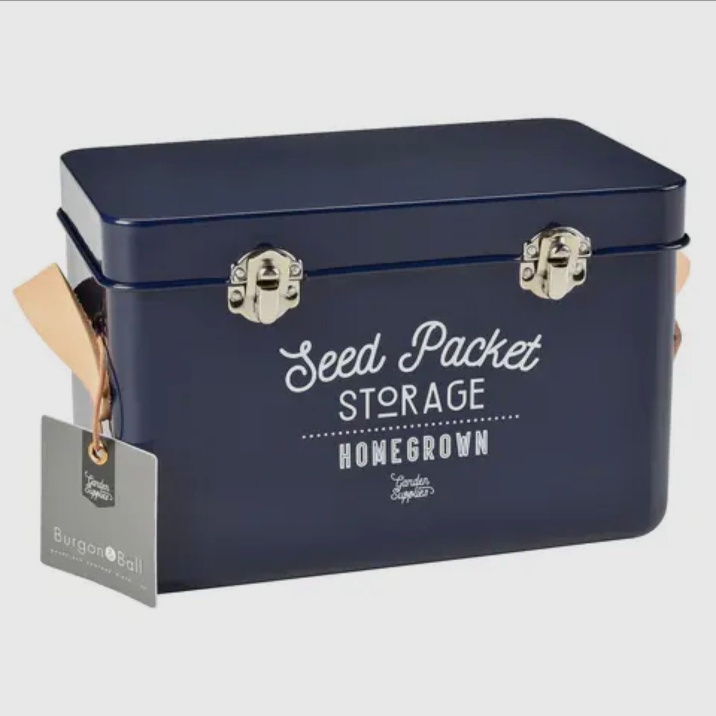 Burgon & Ball | Leather Handled Seed Tin