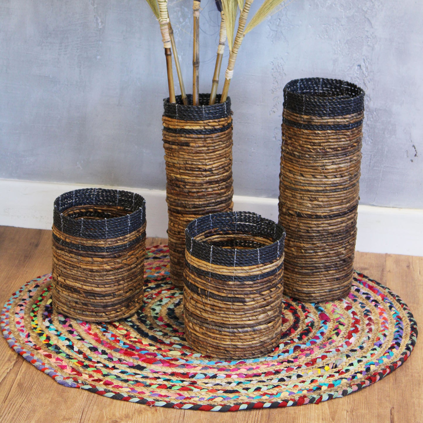 Banana Leaf Vase & Basket Set