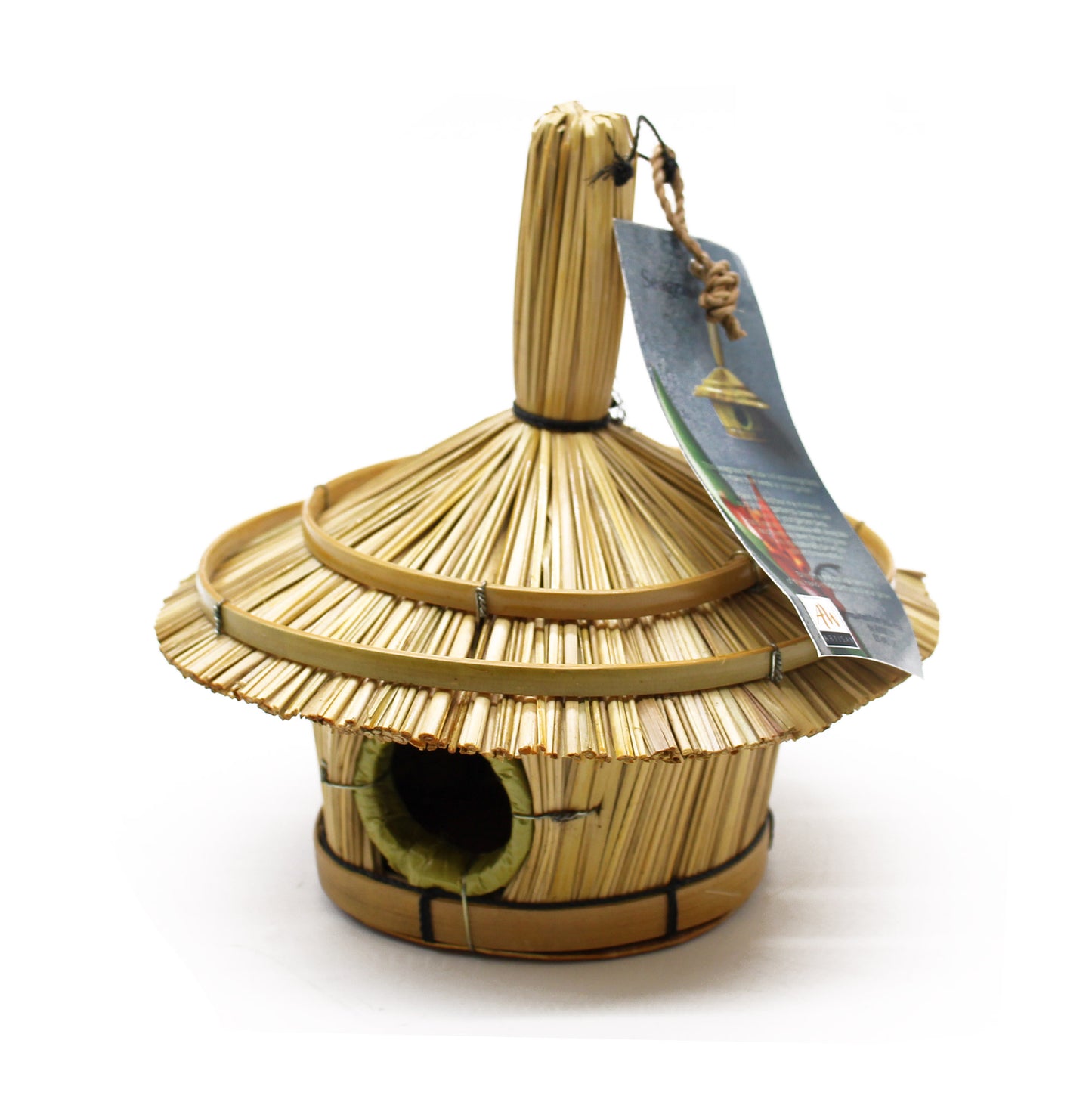 Small Round Seagrass Bird Box